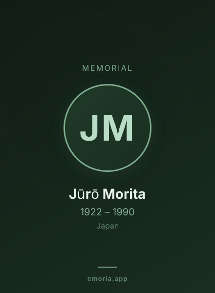 Memorial portrait of Jūrō Morita
