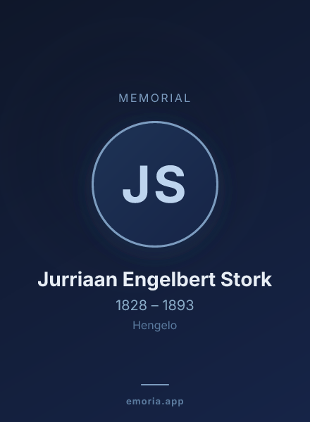 Memorial portrait of Jurriaan Engelbert Stork
