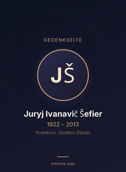 Gedenkportrait von Juryj Ivanavič Šefier