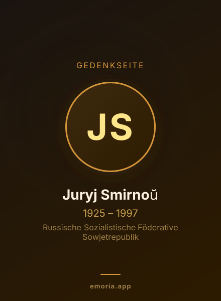 Gedenkportrait von Juryj Smirnoŭ