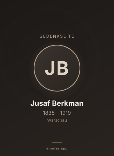 Gedenkportrait von Jusaf Berkman