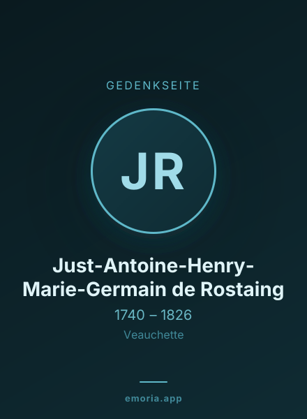 Gedenkportrait von Just-Antoine-Henry-Marie-Germain de Rostaing