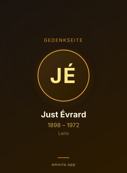 Gedenkportrait von Just Évrard