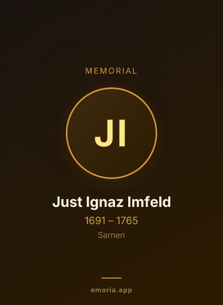 Memorial portrait of Just Ignaz Imfeld