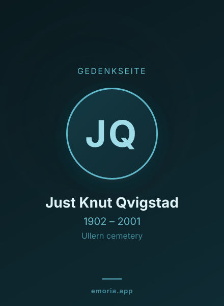 Gedenkportrait von Just Knut Qvigstad