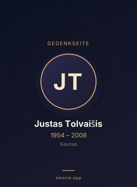 Gedenkportrait von Justas Tolvaišis