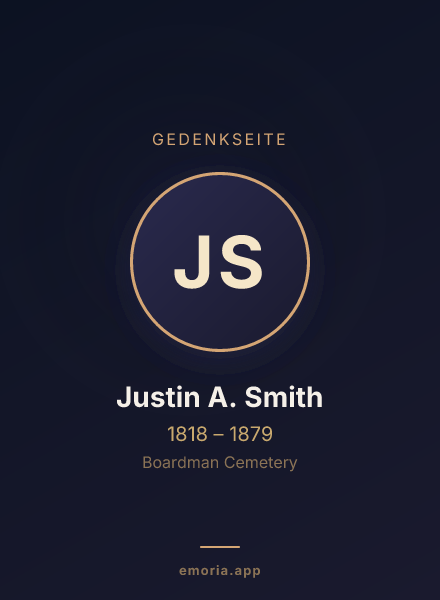 Gedenkportrait von Justin A. Smith