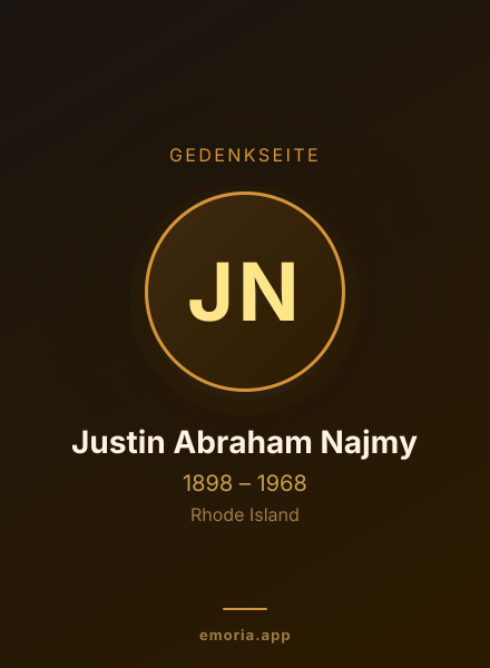 Gedenkportrait von Justin Abraham Najmy