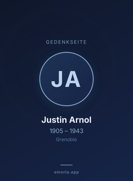 Gedenkportrait von Justin Arnol