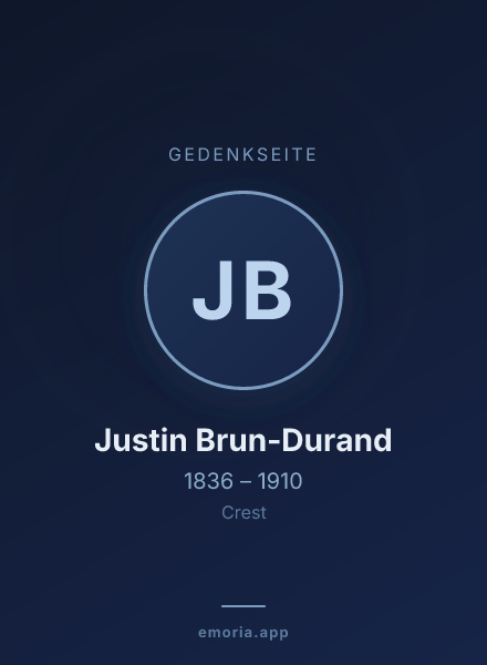 Gedenkportrait von Justin Brun-Durand