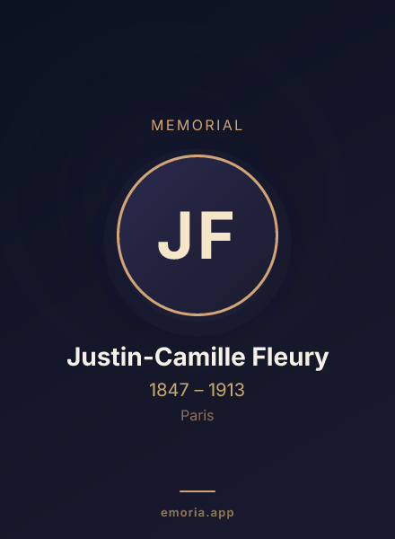 Memorial portrait of Justin-Camille Fleury