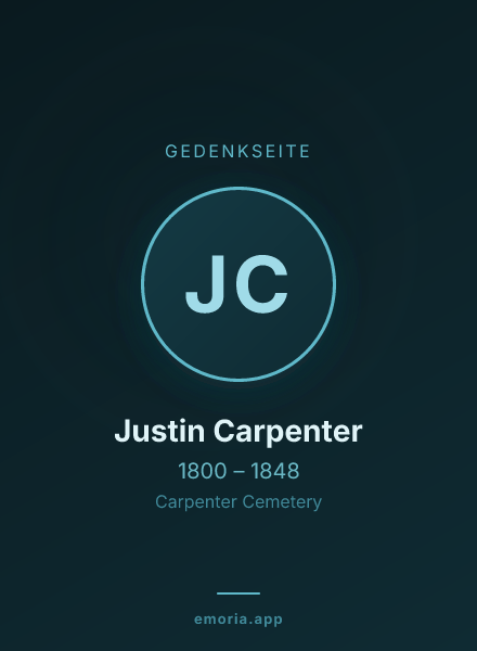 Gedenkportrait von Justin Carpenter