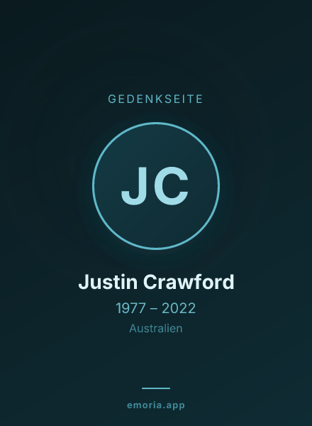 Gedenkportrait von Justin Crawford