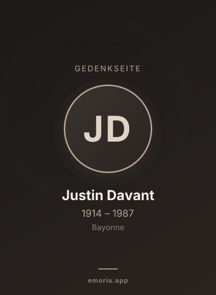 Gedenkportrait von Justin Davant