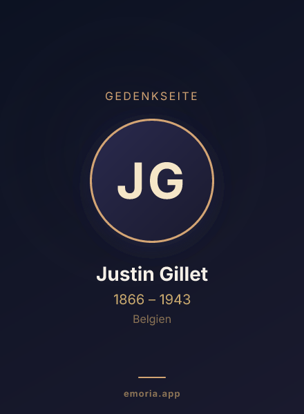 Gedenkportrait von Justin Gillet