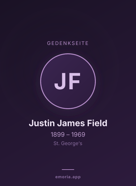 Gedenkportrait von Justin James Field
