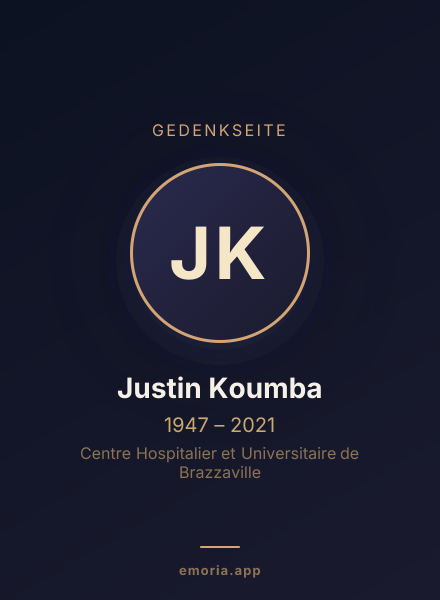Gedenkportrait von Justin Koumba