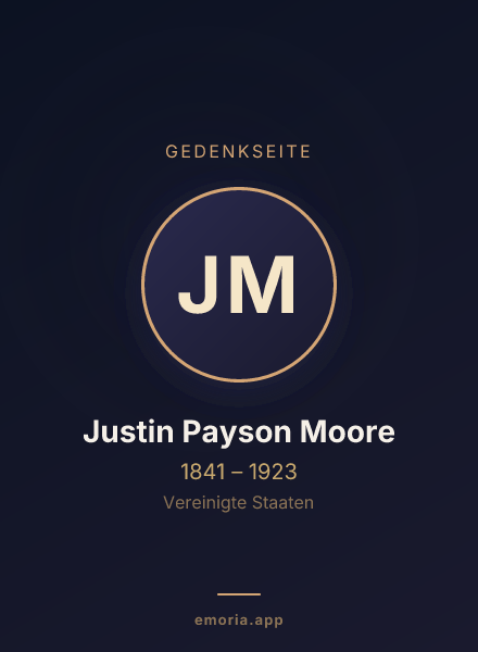 Gedenkportrait von Justin Payson Moore