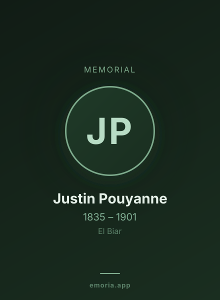 Memorial portrait of Justin Pouyanne