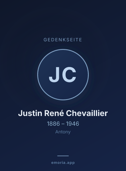 Gedenkportrait von Justin René Chevaillier