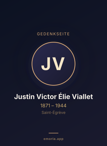 Gedenkportrait von Justin Victor Élie Viallet