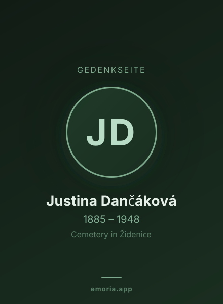 Gedenkportrait von Justina Dančáková