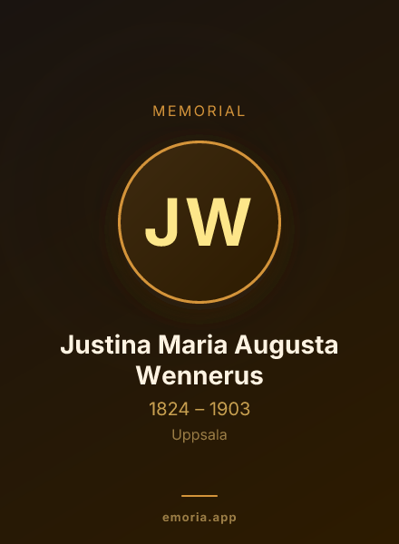 Memorial portrait of Justina Maria Augusta Wennerus