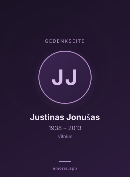 Gedenkportrait von Justinas Jonušas