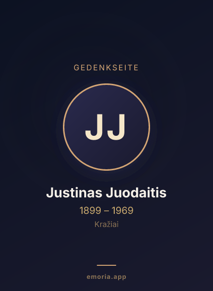 Gedenkportrait von Justinas Juodaitis