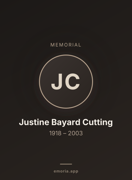 Memorial portrait of Justine Bayard Cutting