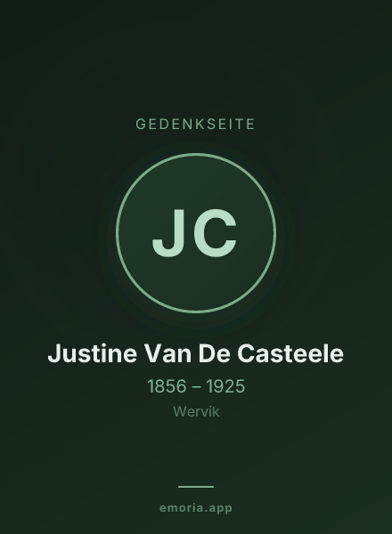Gedenkportrait von Justine Van De Casteele