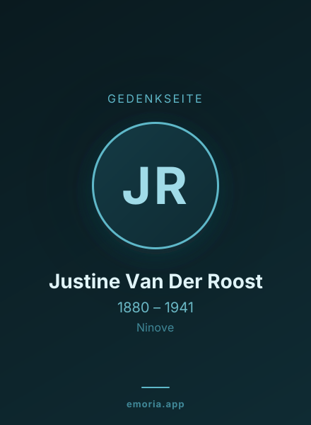 Gedenkportrait von Justine Van Der Roost