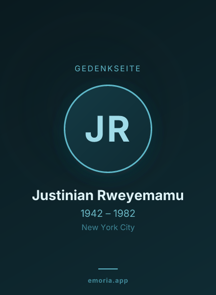 Gedenkportrait von Justinian Rweyemamu