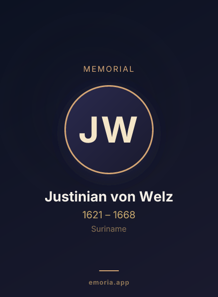 Memorial portrait of Justinian von Welz