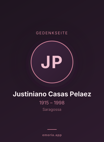 Gedenkportrait von Justiniano Casas Pelaez