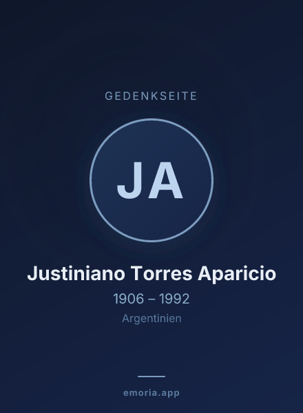Gedenkportrait von Justiniano Torres Aparicio