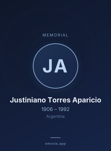 Memorial portrait of Justiniano Torres Aparicio