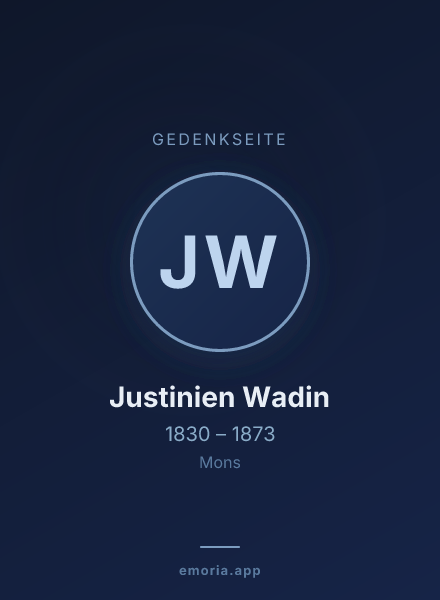 Gedenkportrait von Justinien Wadin