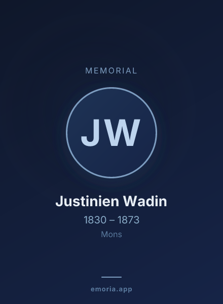 Memorial portrait of Justinien Wadin
