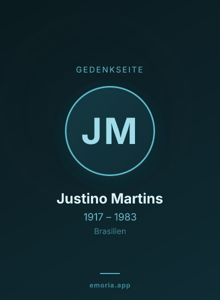 Gedenkportrait von Justino Martins