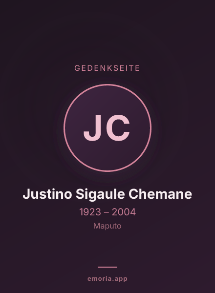 Gedenkportrait von Justino Sigaule Chemane