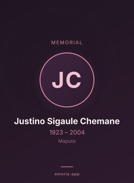 Memorial portrait of Justino Sigaule Chemane