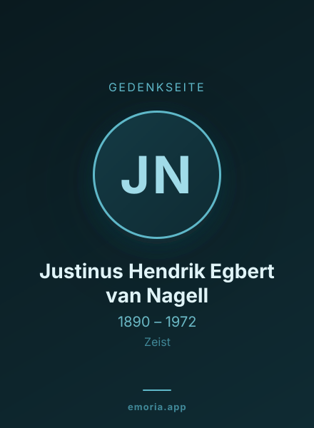 Gedenkportrait von Justinus Hendrik Egbert van Nagell