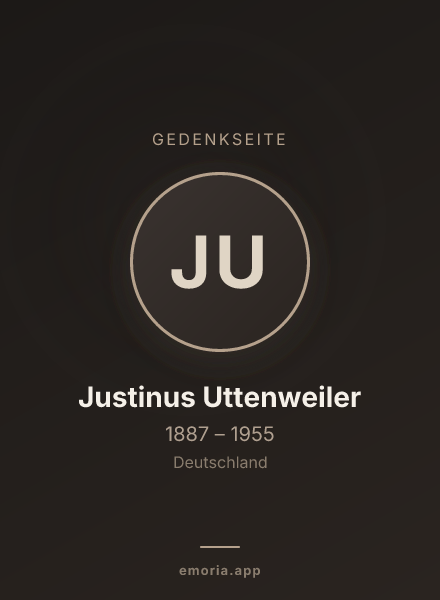 Gedenkportrait von Justinus Uttenweiler