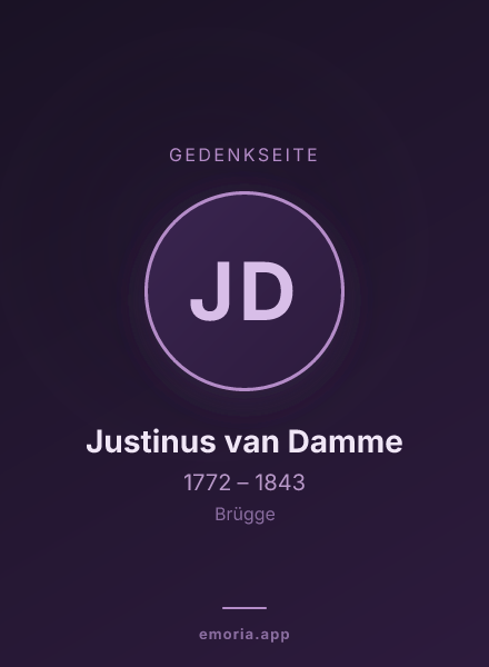 Gedenkportrait von Justinus van Damme