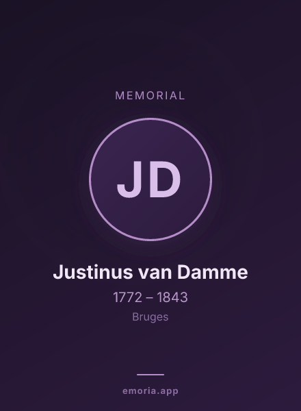 Memorial portrait of Justinus van Damme