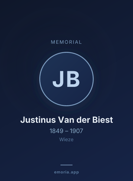 Memorial portrait of Justinus Van der Biest