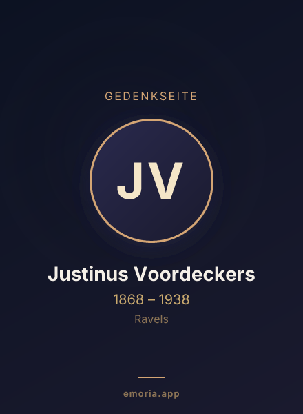 Gedenkportrait von Justinus Voordeckers