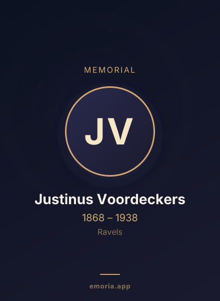 Memorial portrait of Justinus Voordeckers