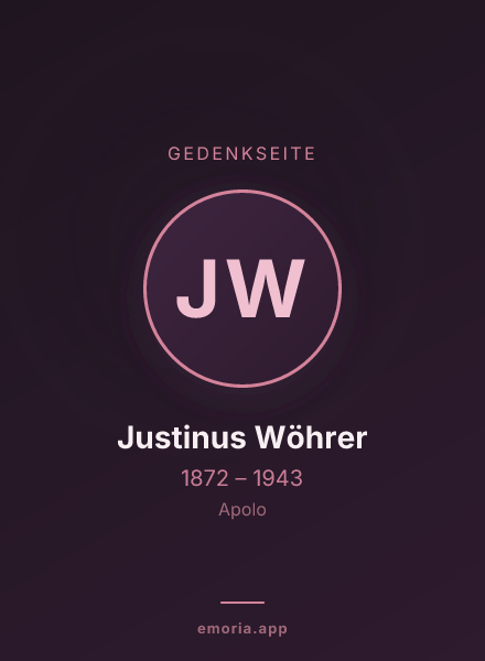 Gedenkportrait von Justinus Wöhrer
